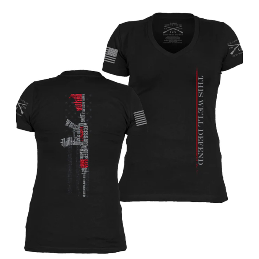 Women's Second Amendment 2.0 T-shirt Black round neck